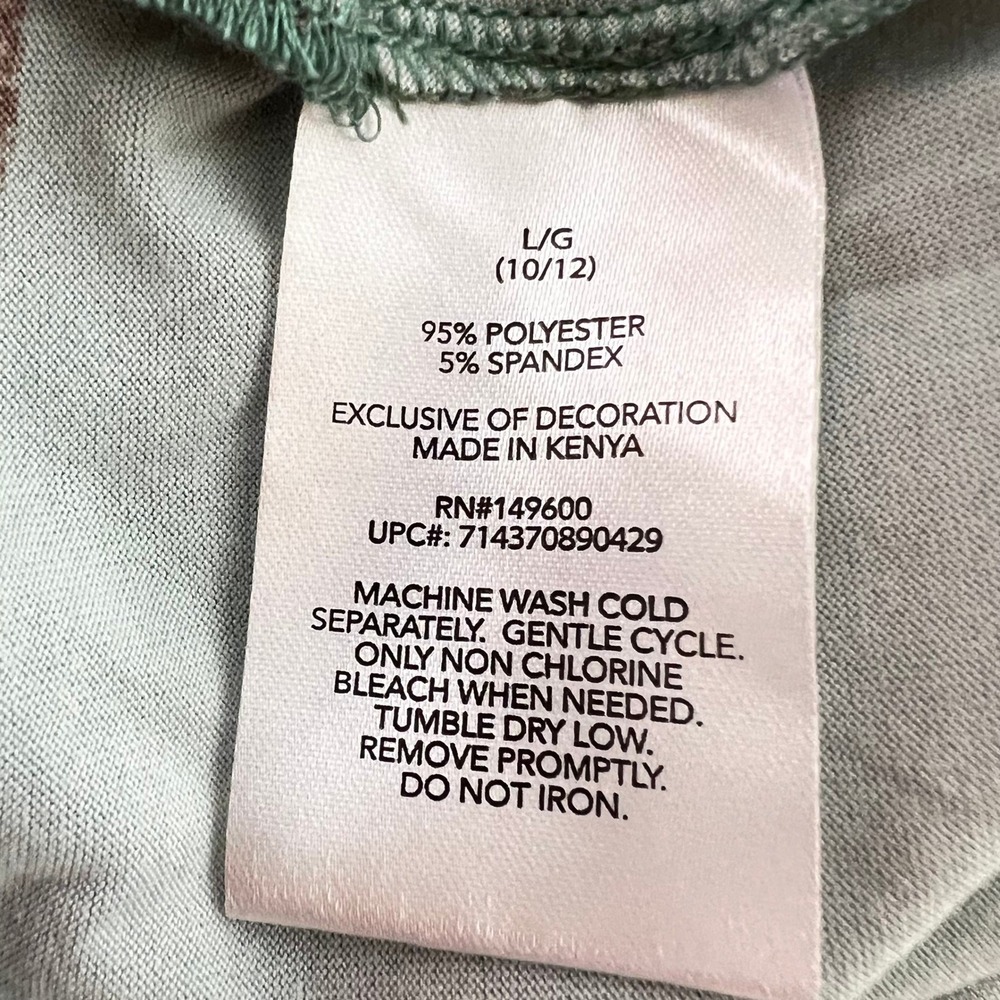 Flora Nikrooz Teal Leopard Print Henley Pajama Set Lace Trim 2 Piece Loungewear - Picture 11 of 12